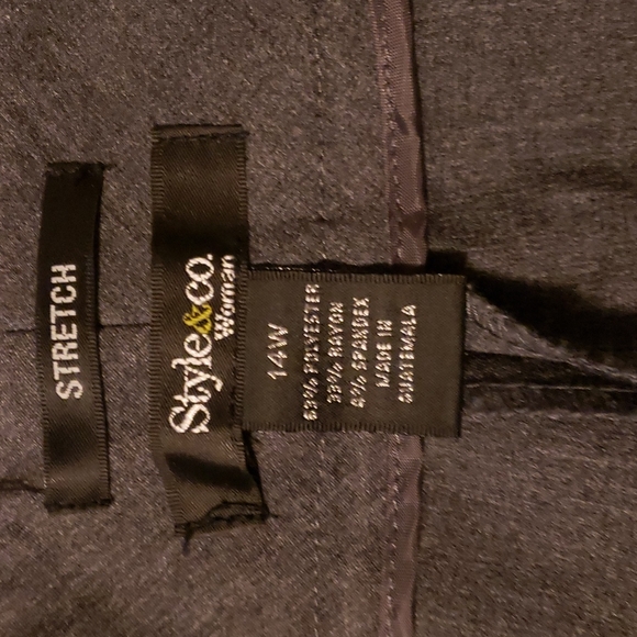 Style & Co. Straight Leg Gray Dress Pants size 14W - Picture 2 of 5
